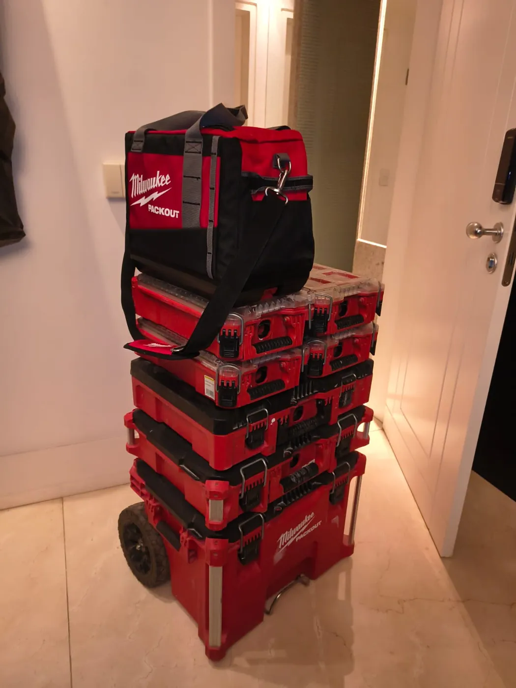 Conjunto de ferramentas profissionais da equipe